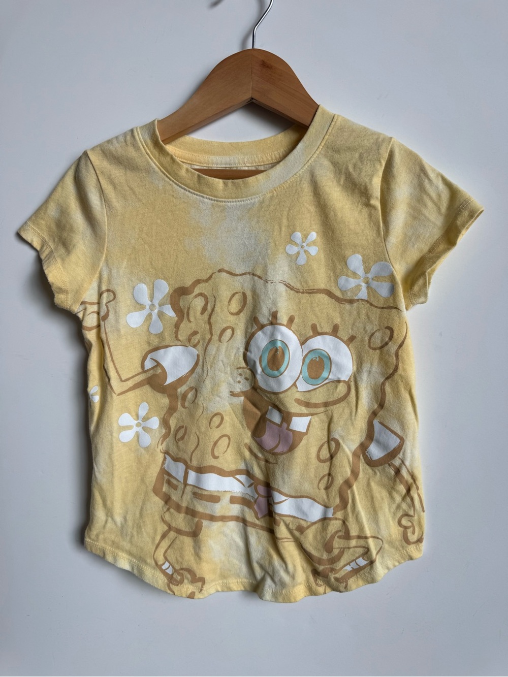 Girls Nickelodeon Yellow SpongeBob Graphic Short Sleeve Tee